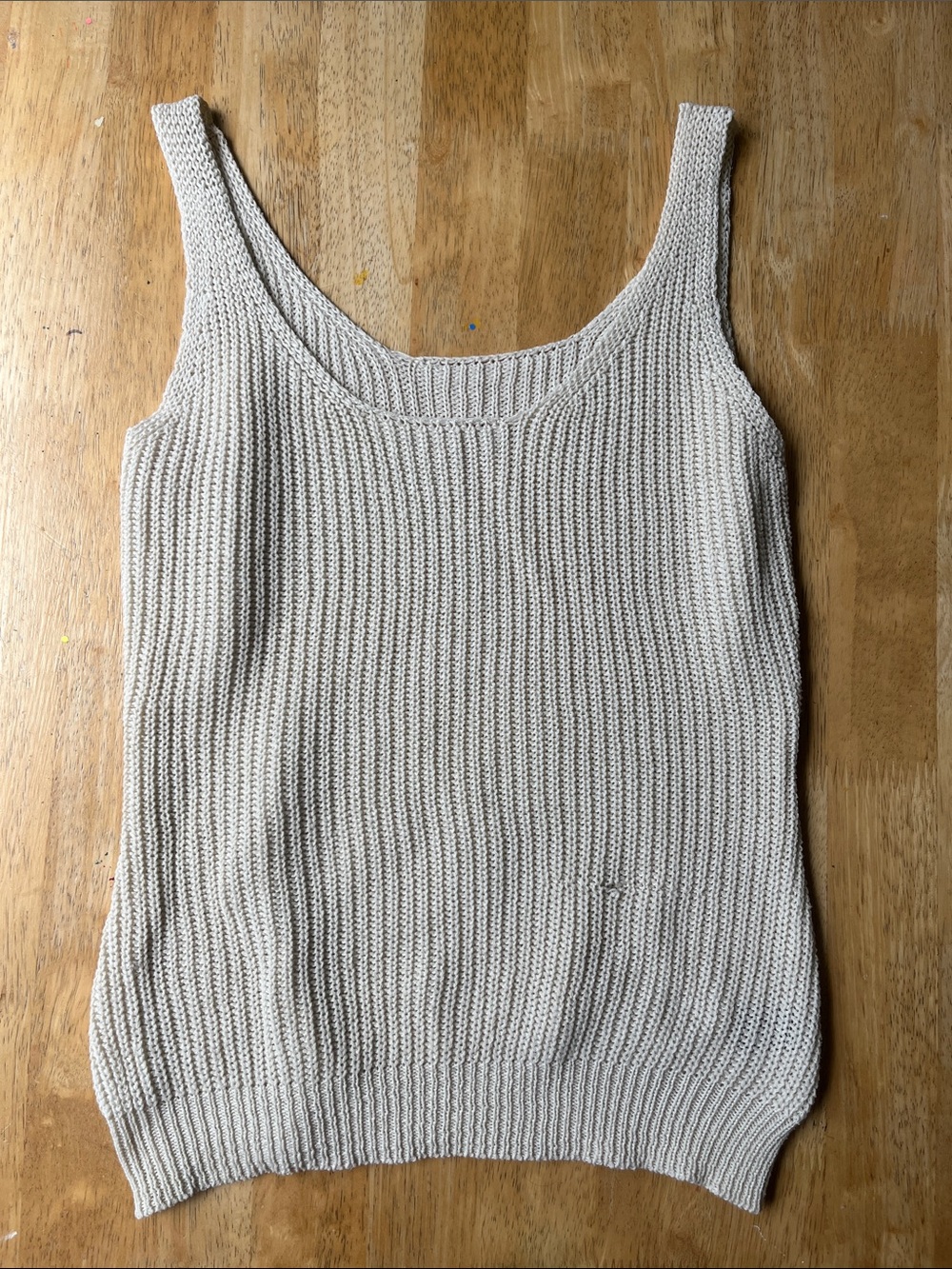 KNIT TANK TOP CRÈME